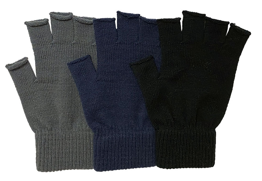 Eco Knit Recycled Yarn Knit Fingerless Gloves - Eco-Friendly Styles